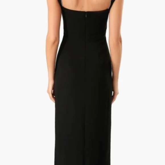 SALONI Rachel C Dress crystal Black Midi Dress Size 6 - Picture 3 of 9